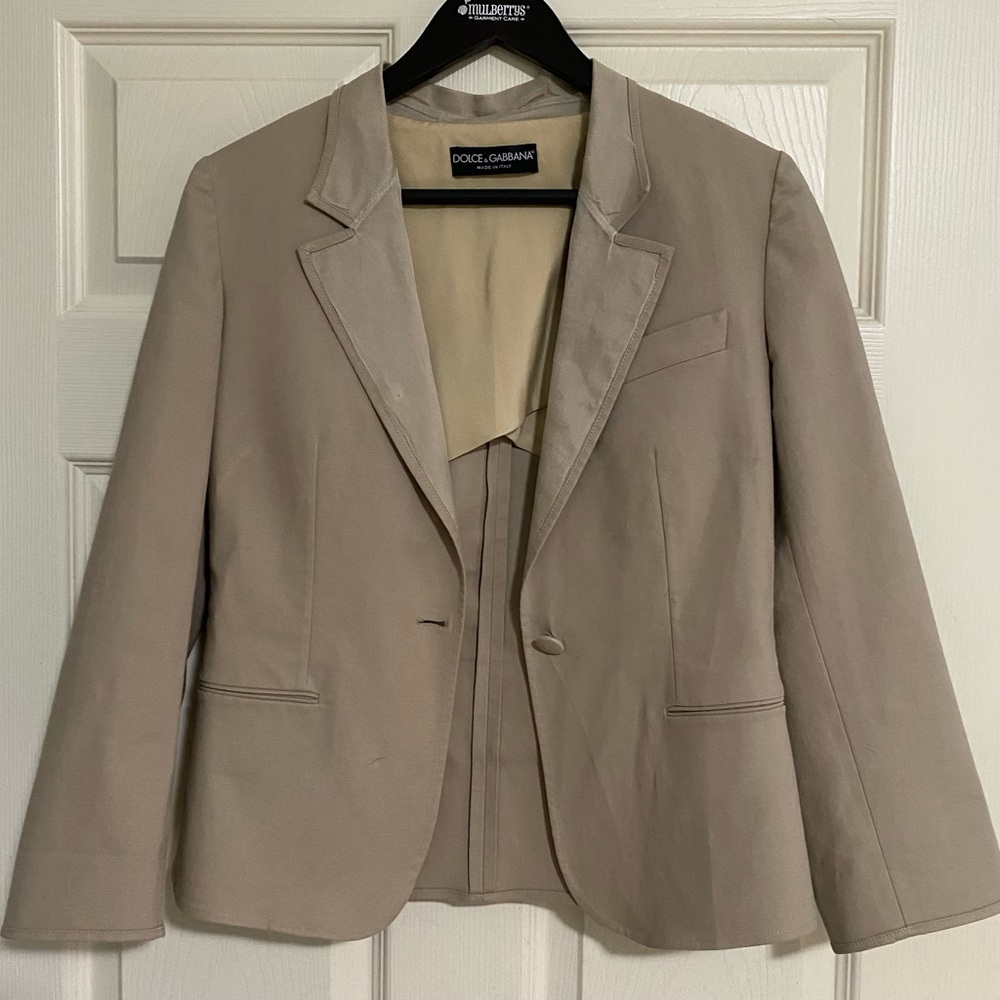 DOLCE & GABBANA 3/4 SLEEVE COTTON JACKET